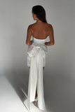 Meredith Strapless Bow Mini Dress White