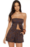 Ailany Brown Floral Shorts