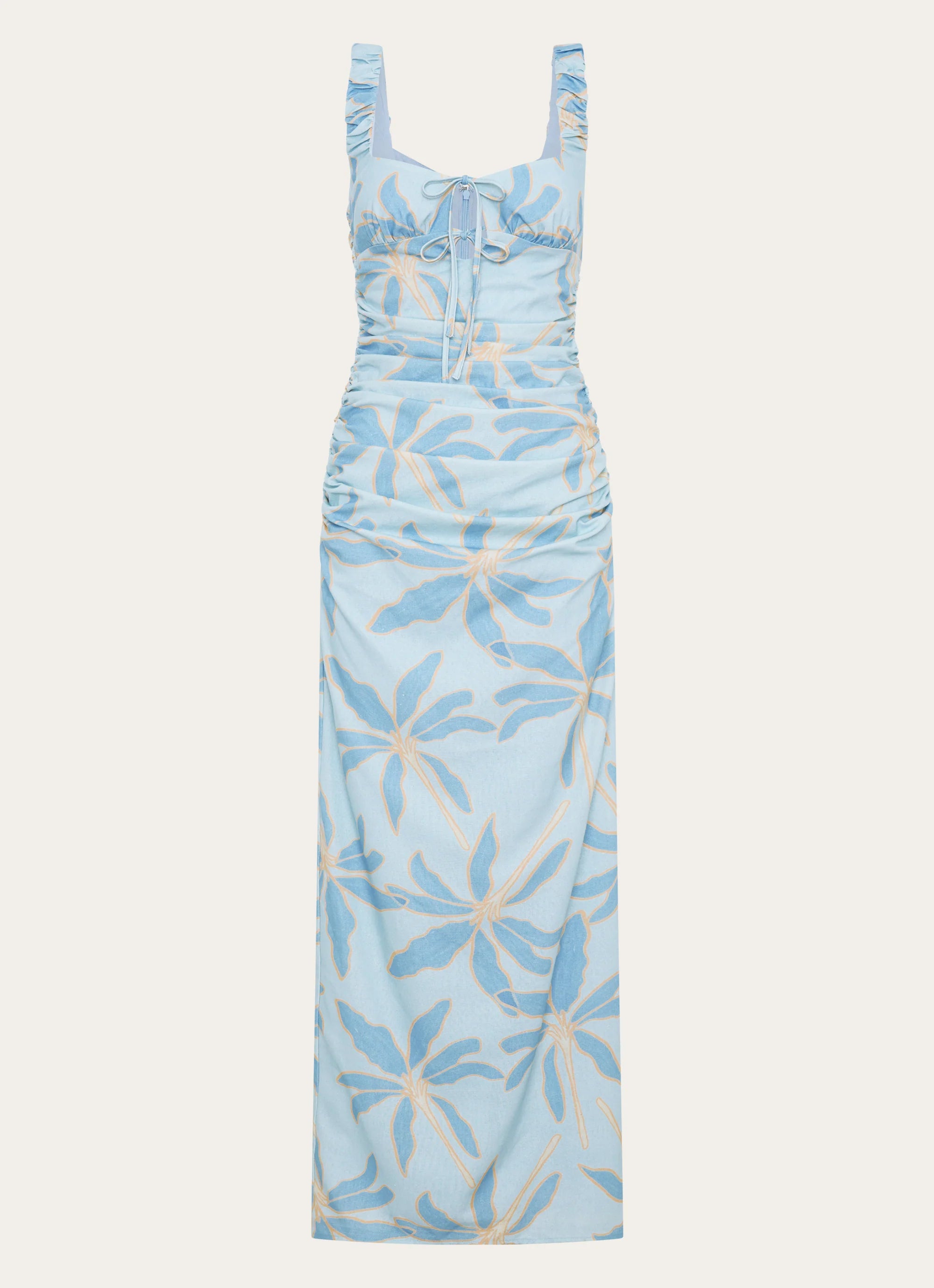 Cosmic Love Ruched Maxi Dress Opulent Blue