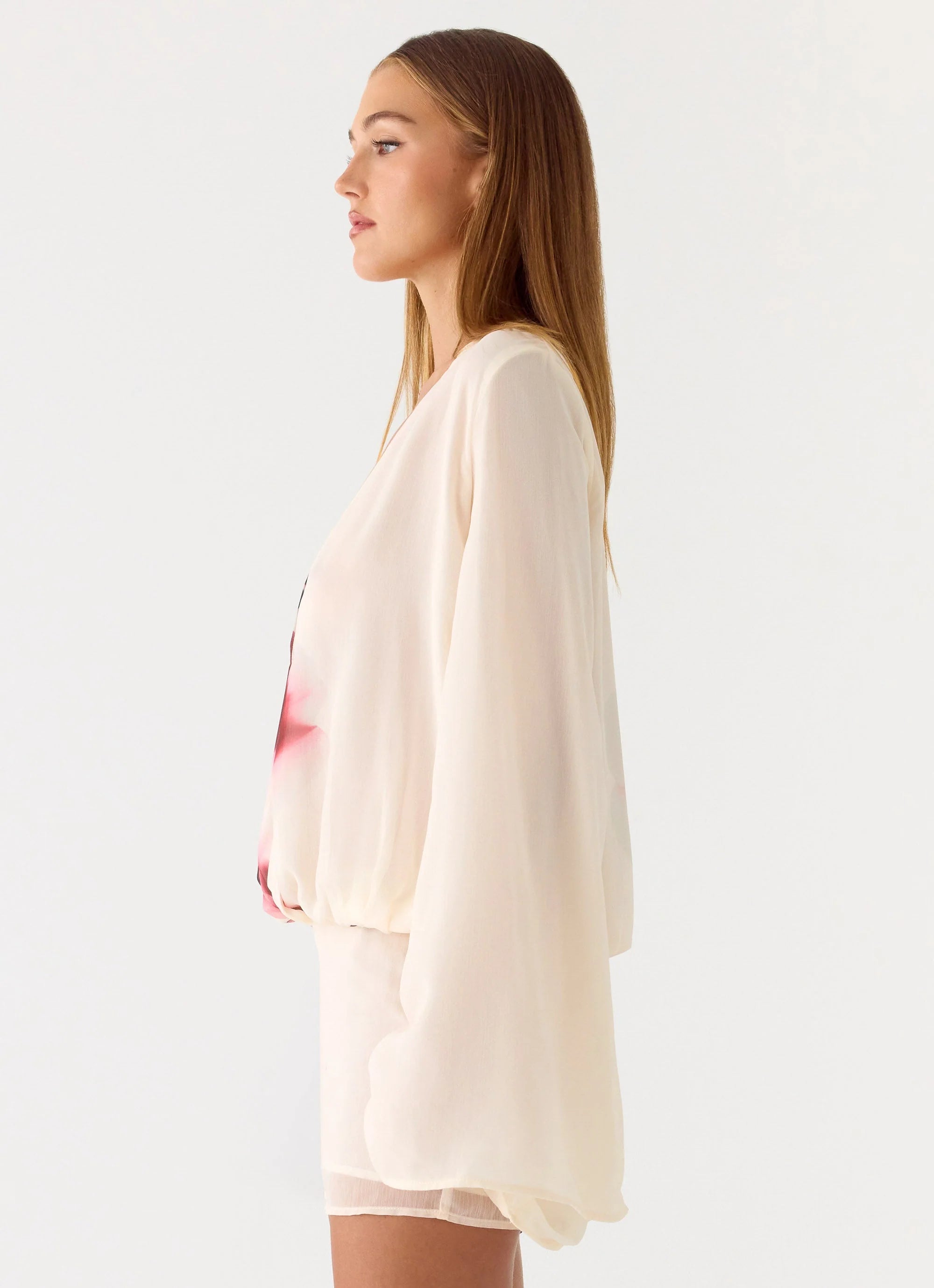 Junia Long Sleeve Mini Dress Velvet Bloom