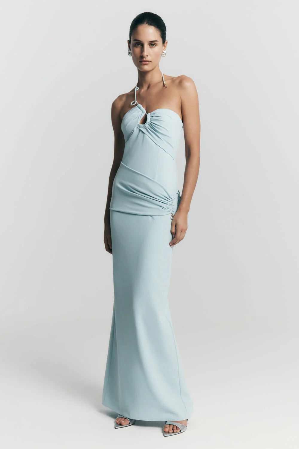 Lalia Teardrop Maxi Dress Powder Blue
