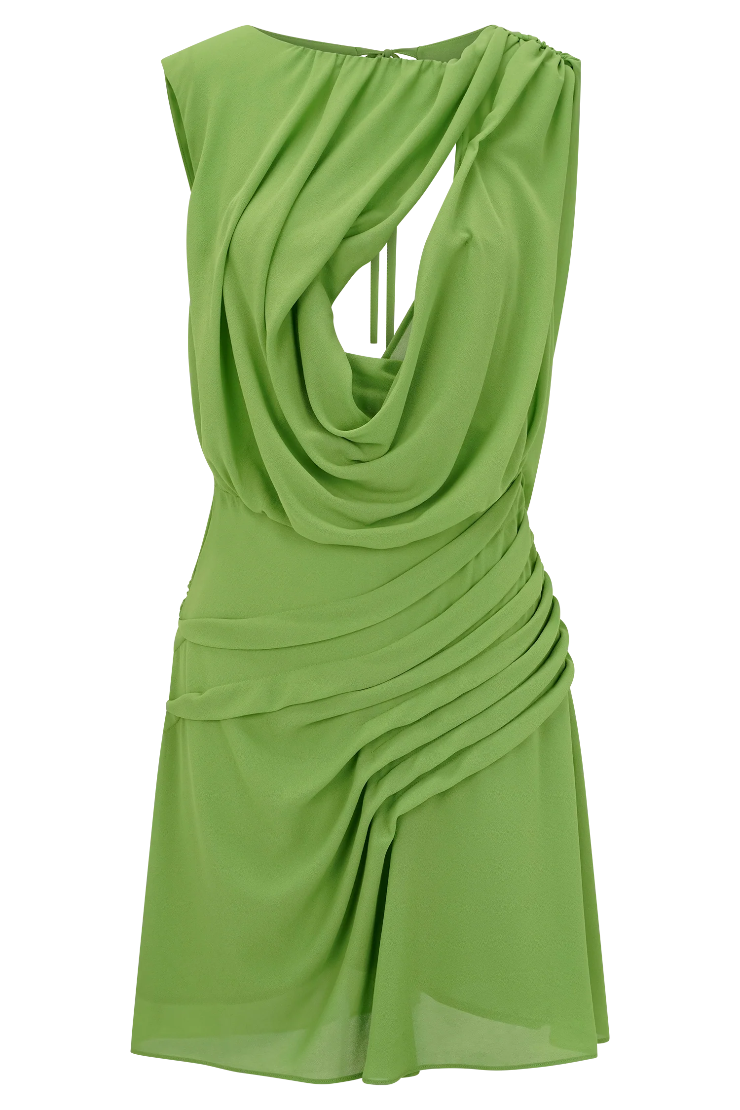 Oria Chiffon Mini Dress Green