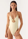 Santiago One Piece Swimsuit Yellow