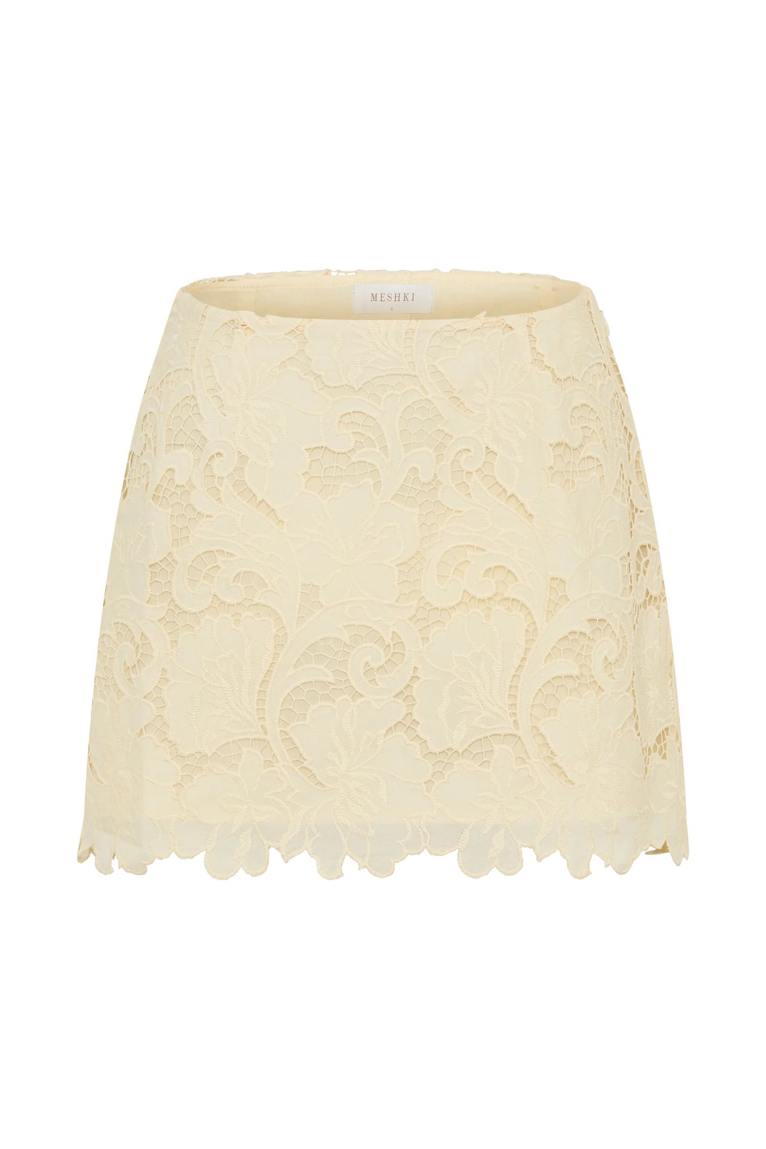 Tessa Broderie Mini Skirt Lemon