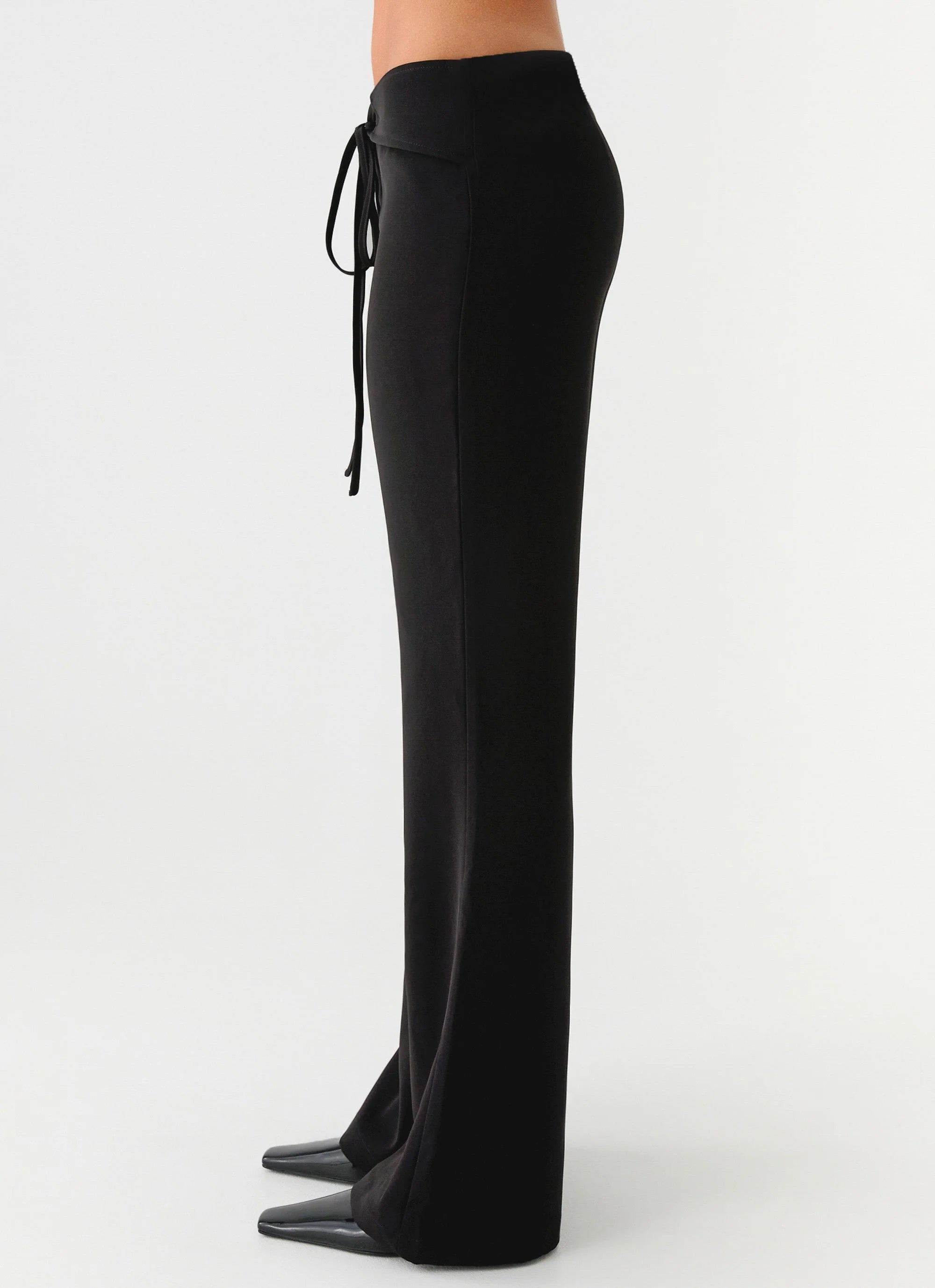 Houston Tie Front Pants Black