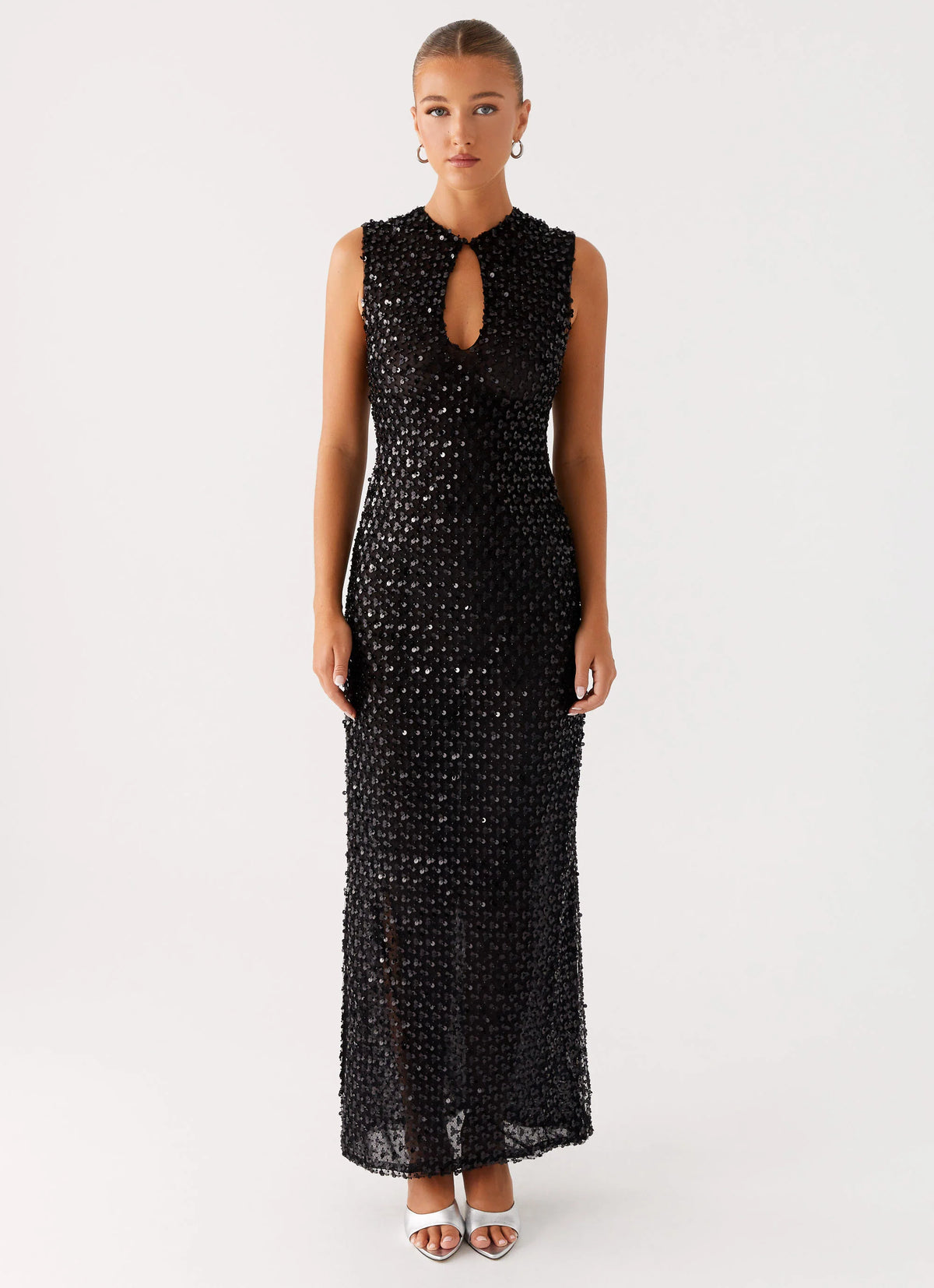 Kore Sequin Maxi Dress Black