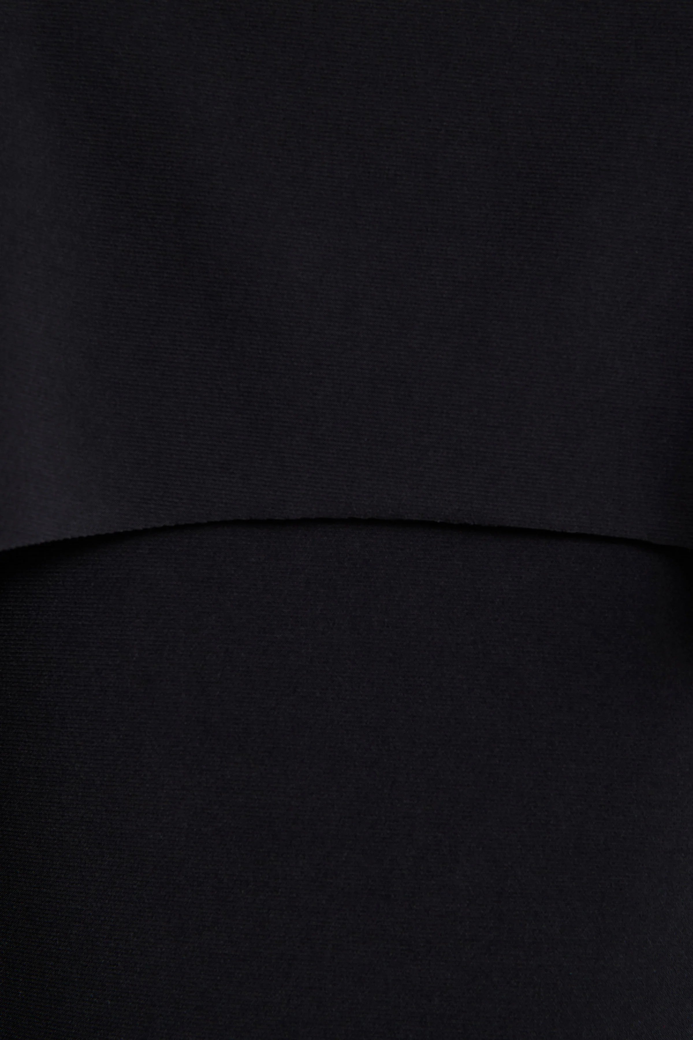 Kalani Black Crew Neck Midi Dress With Cape Sleeves