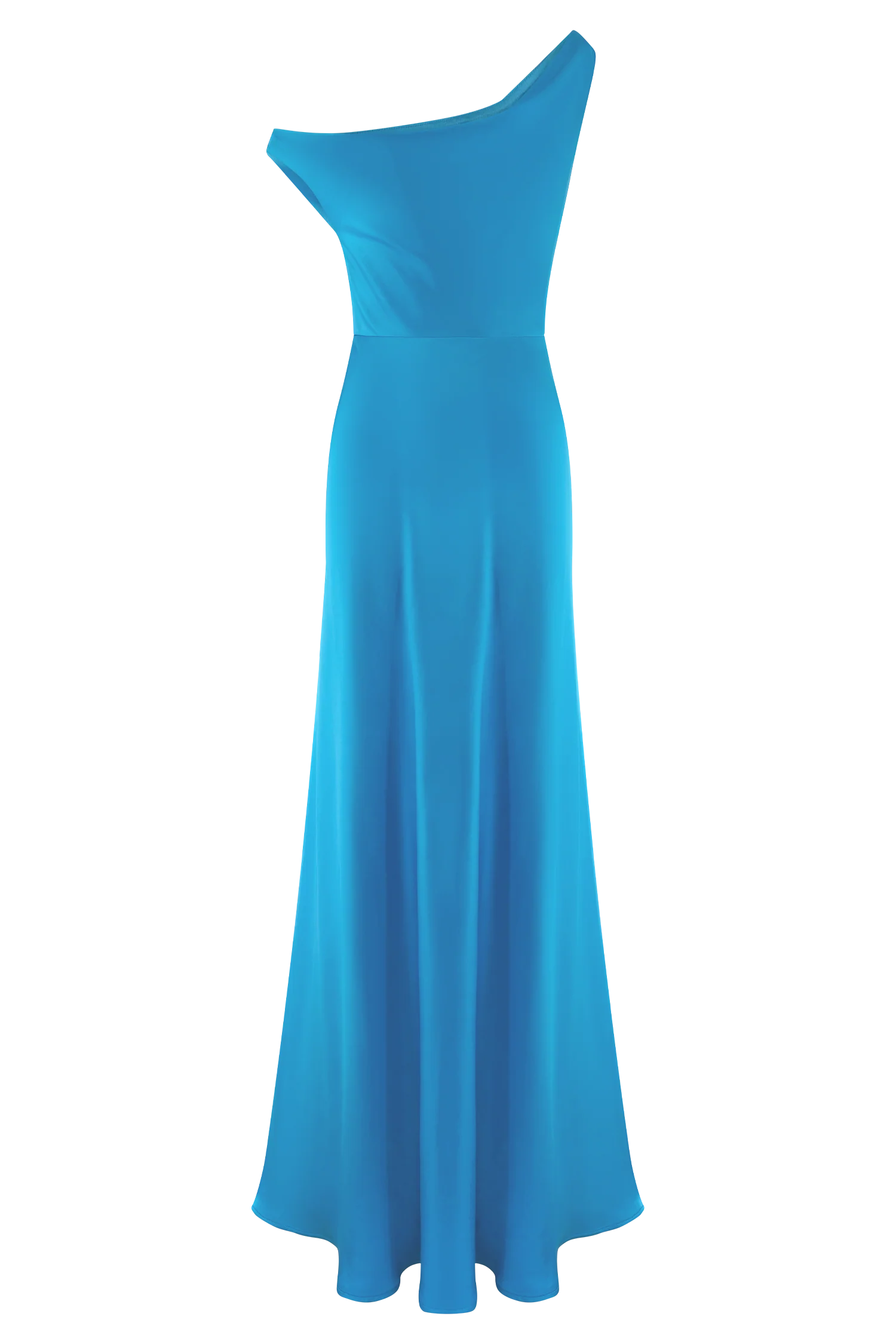 Jacinta One Shoulder Maxi Dress Cyan Blue