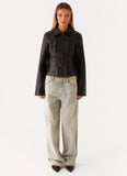 Verona Faux Leather Jacket Black
