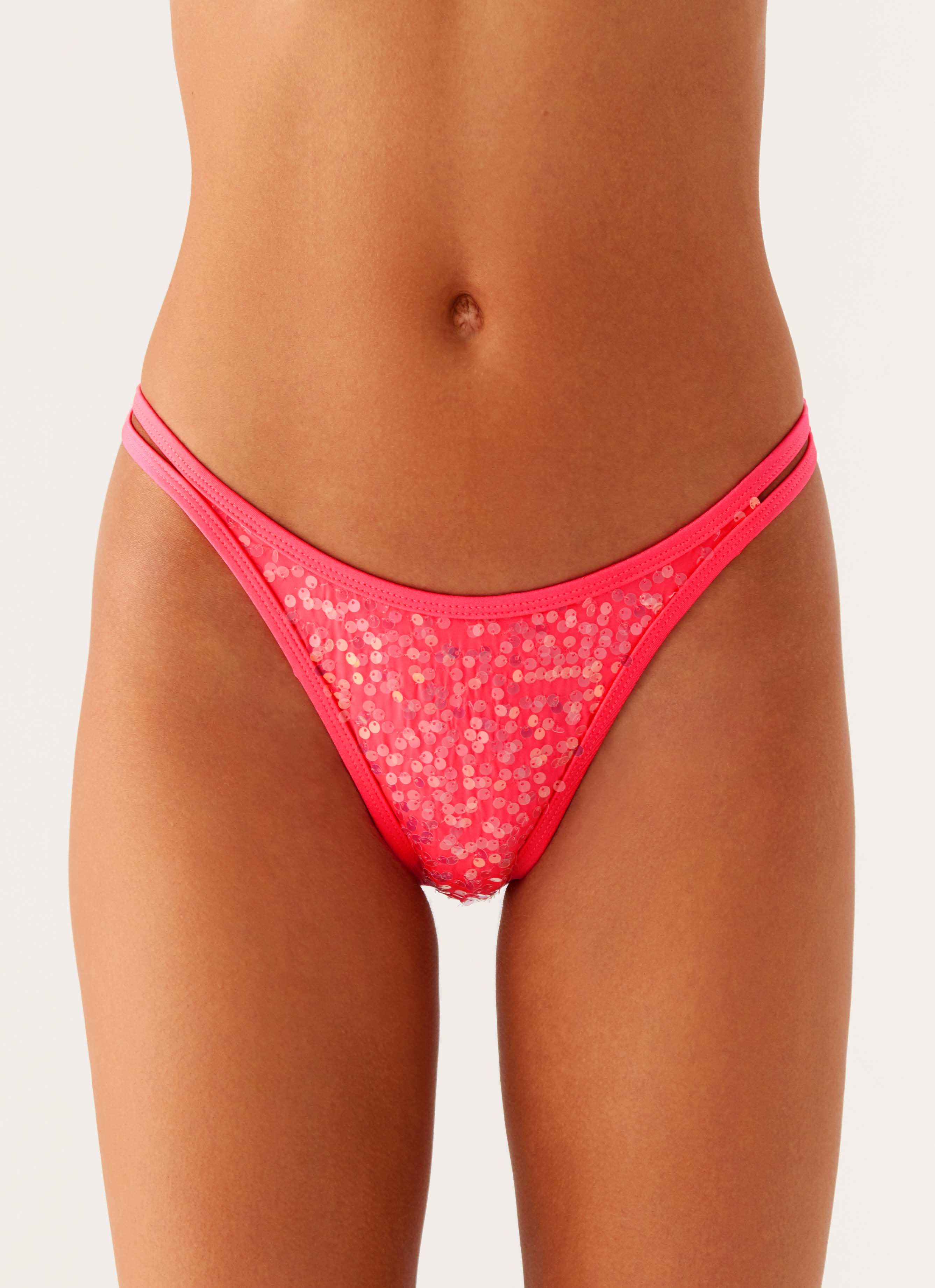 Croatia Bikini Bottoms Pink Sequin