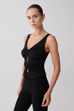 Millie Twist Sleeveless Top Black