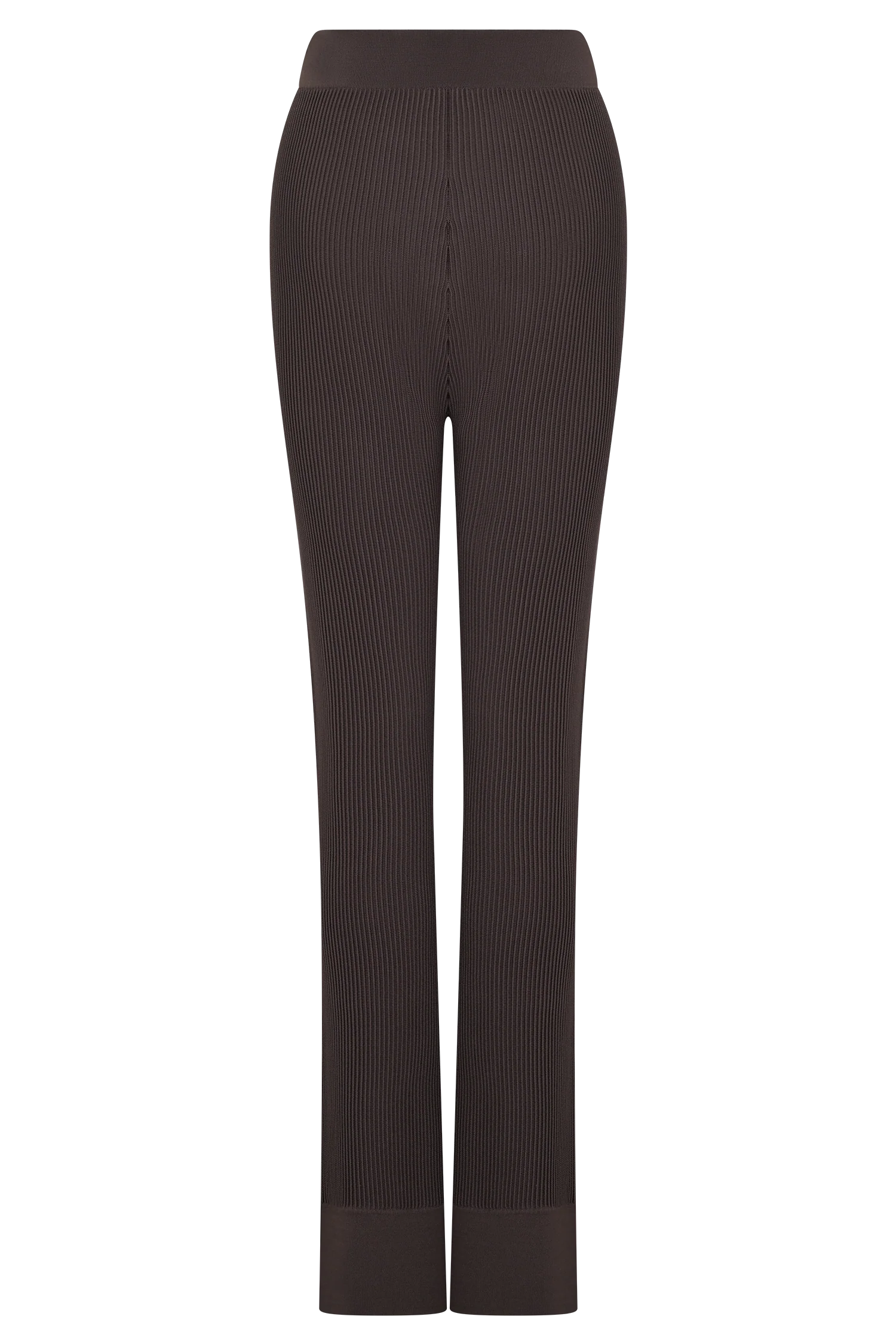 Elodie Ribbed Knit Pants Chocolate