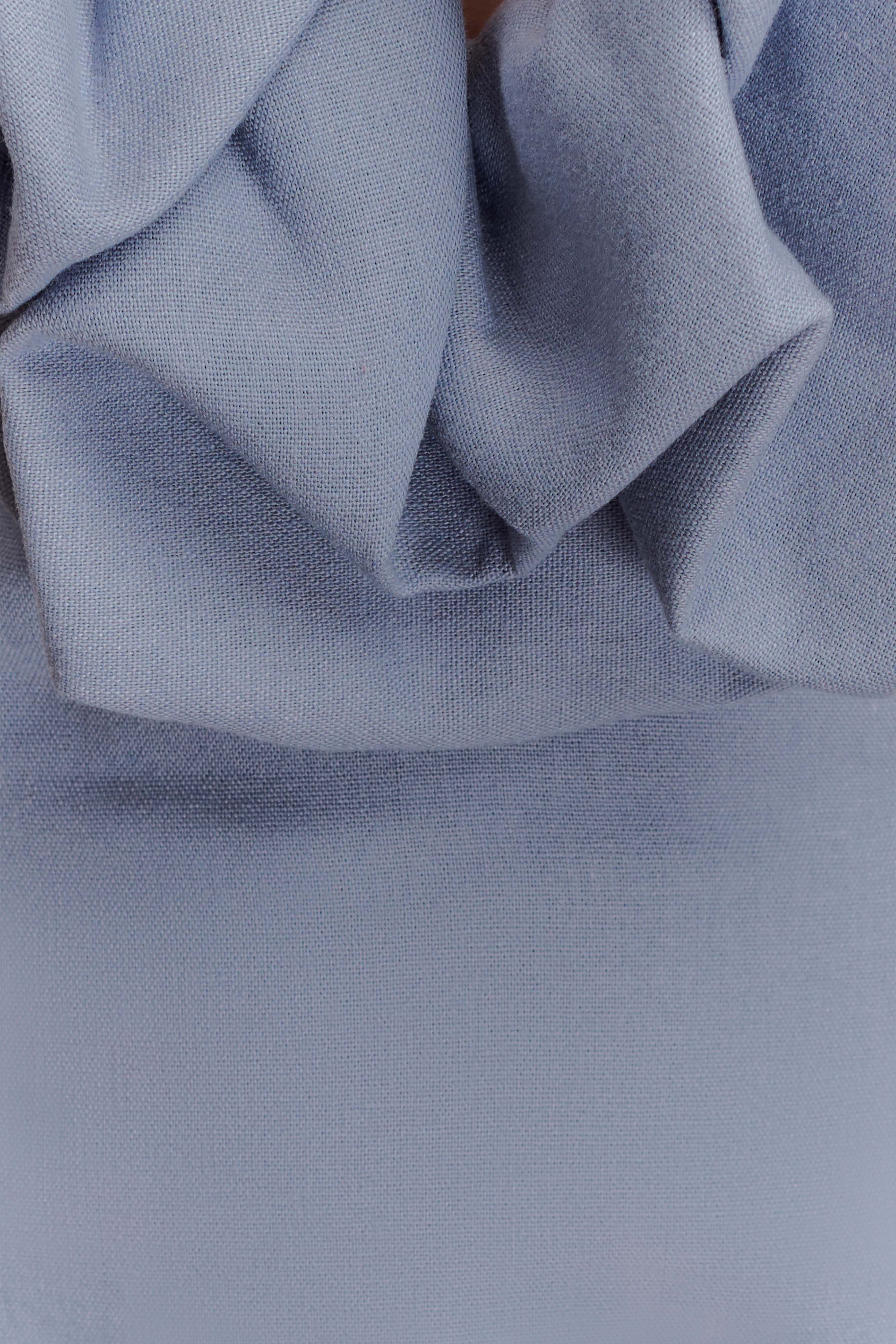 Carolyn Linen Bubble Maxi Dress Misty Blue