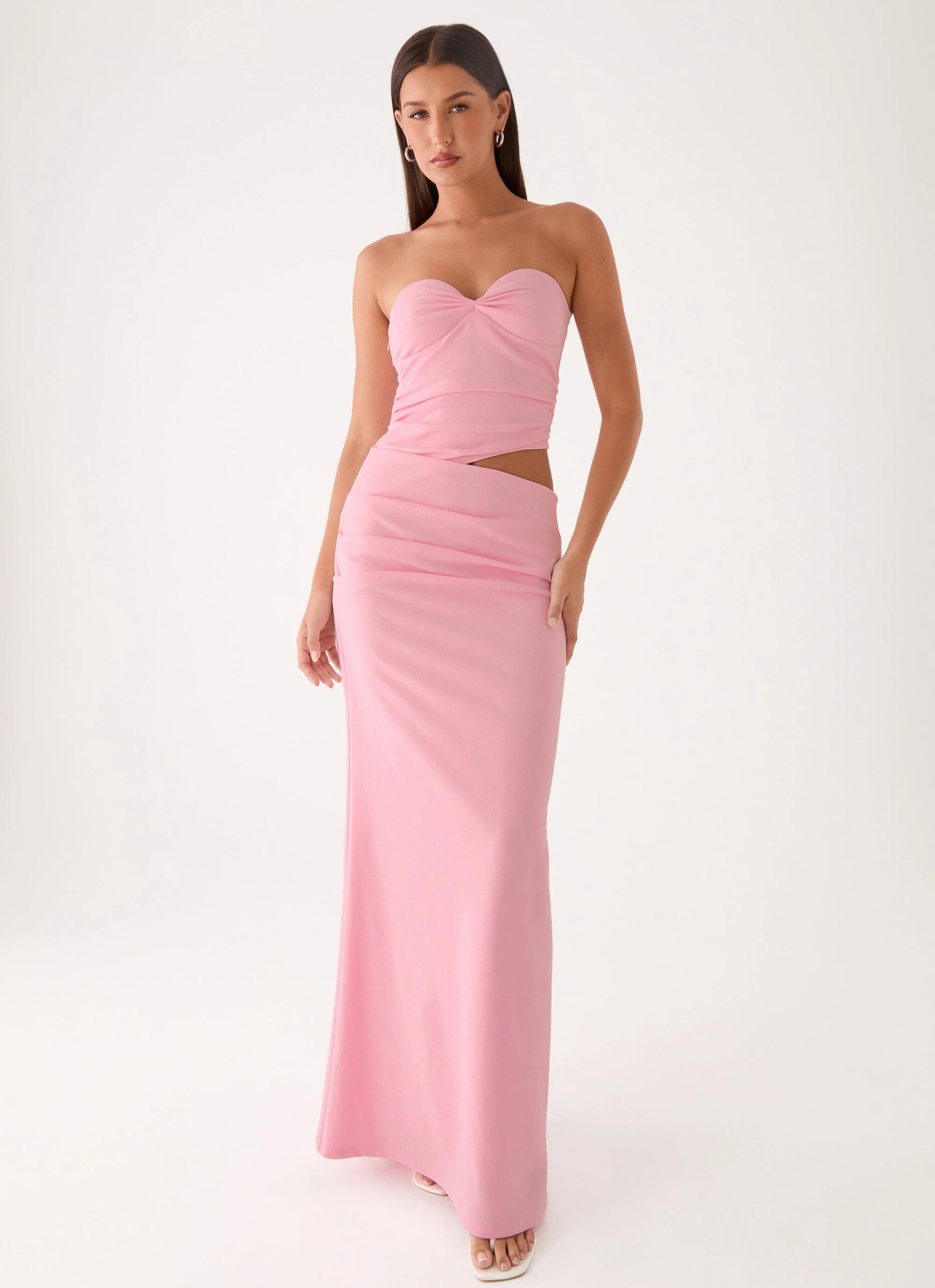 Carella Strapless Maxi Dress - Pink