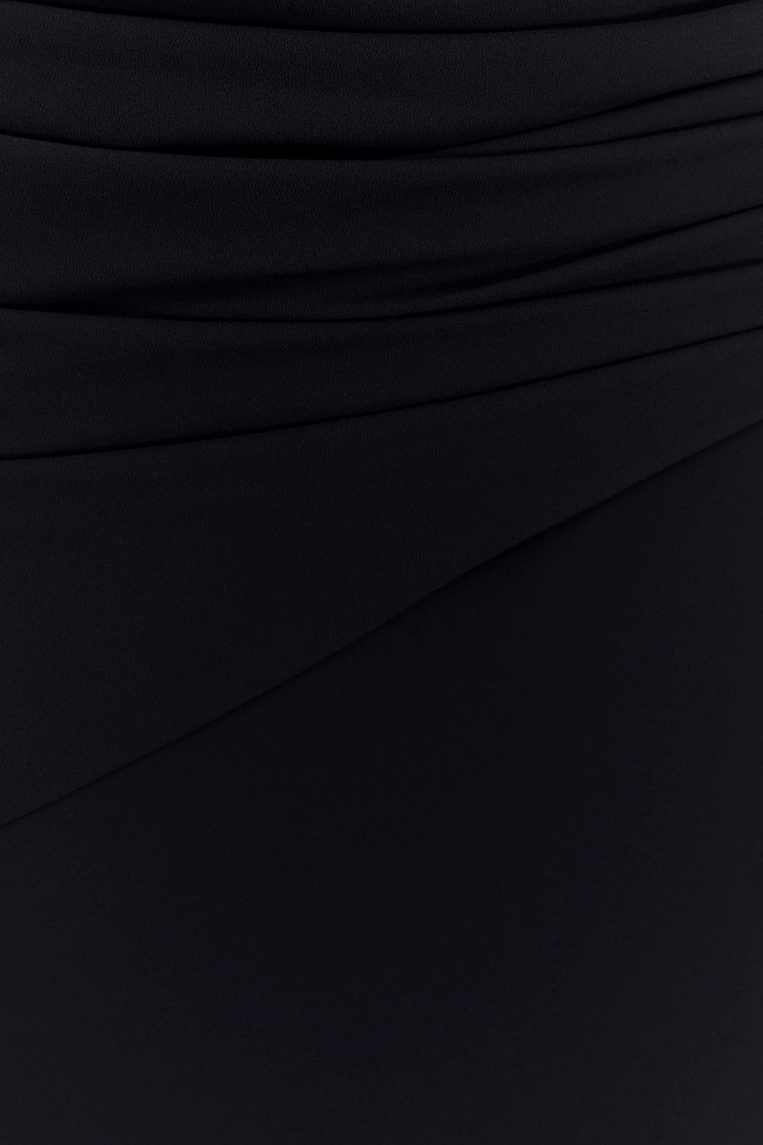 Giulia Chiffon Draped Maxi Dress Black