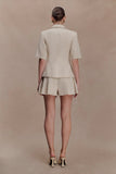 Martine Short Sleeve Linen Top Natural
