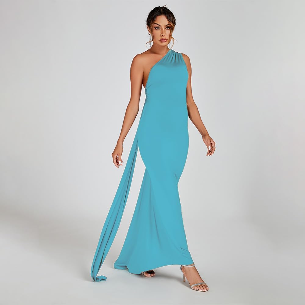 Women Sexy Backless Dress Bodycon Sleeveless Open Back Maxi Dress Formal Cocktail Wedding Guest