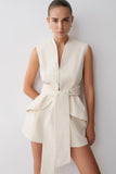 Alina Waist Tie Sleeveless Top Stripe