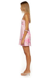 Chantell Pink and Green Floral Mini Dress