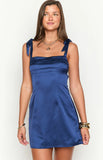 Akira Navy Tie Mini Dress