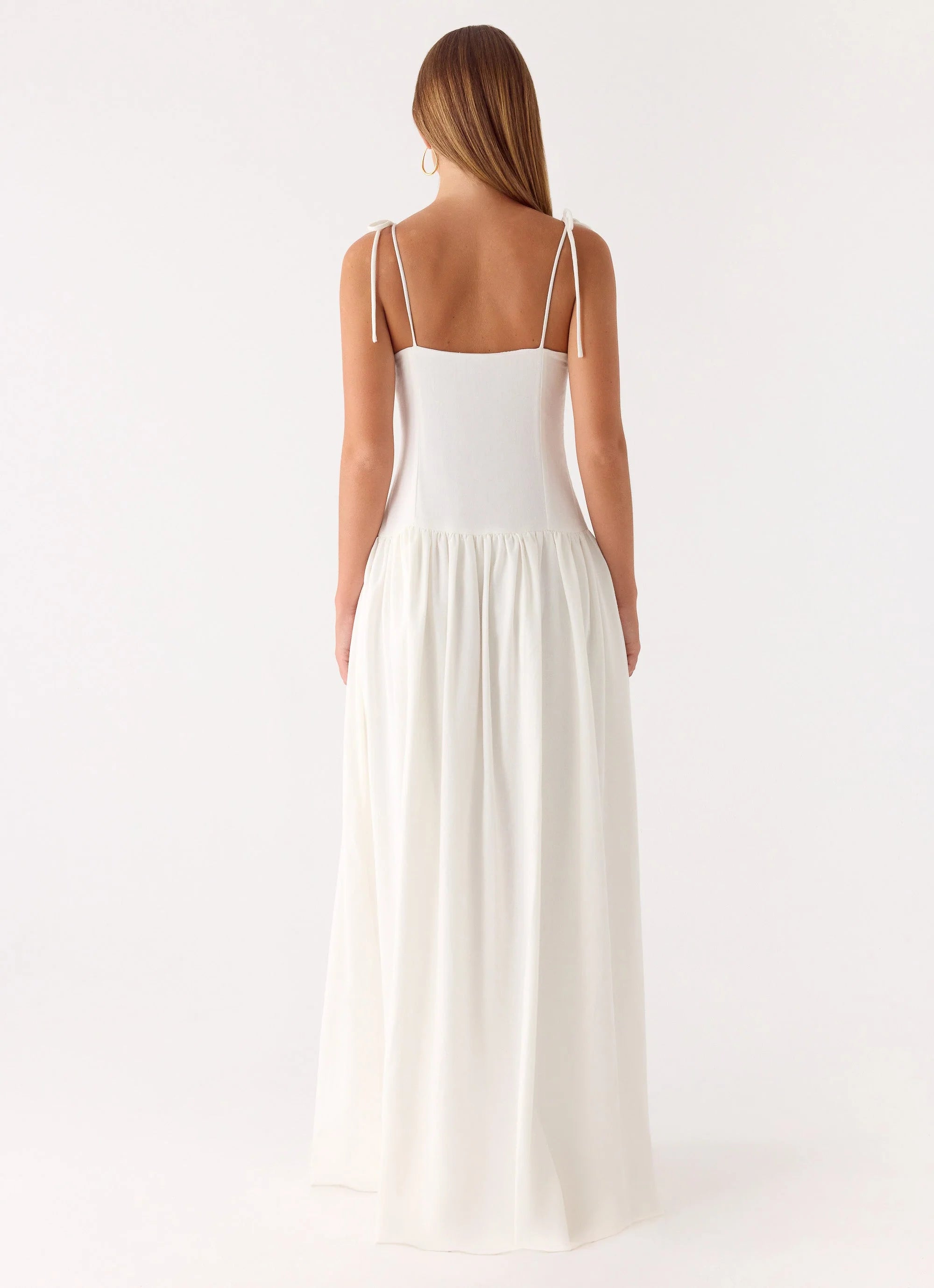 Giovanna Linen Maxi Dress White