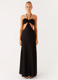Sweetheart Cut Out Maxi Dress Black