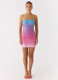 Step Closer Sequin Knit Mini Dress Disco Ombre