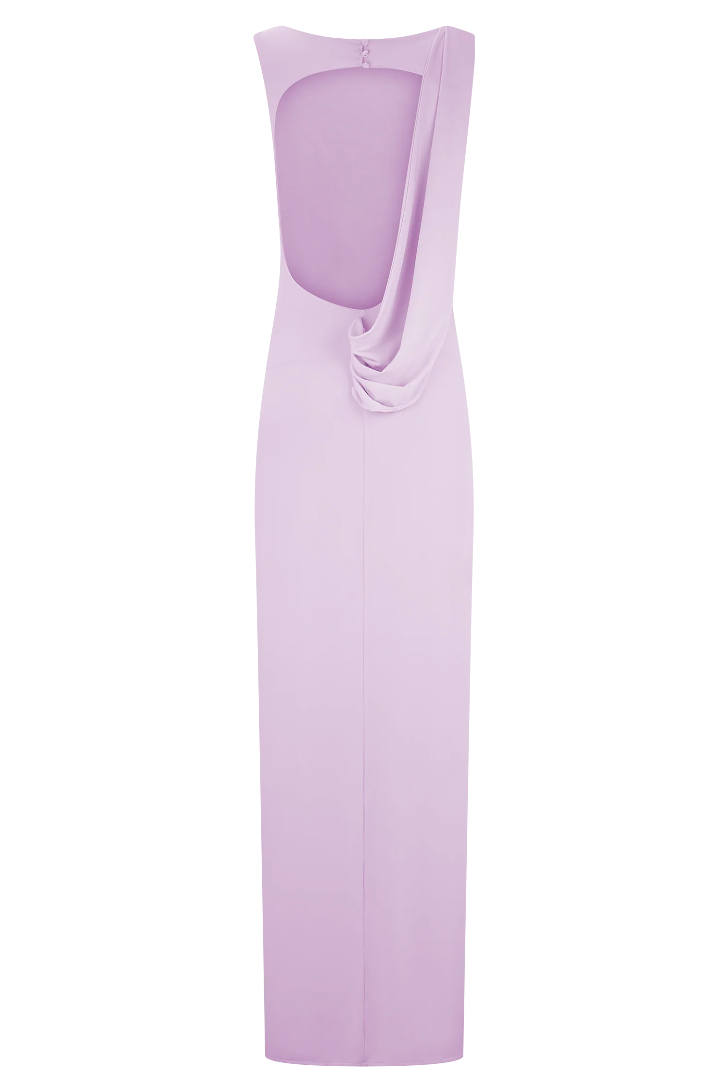 Henley Slinky Drape Maxi Dress Baby Pink