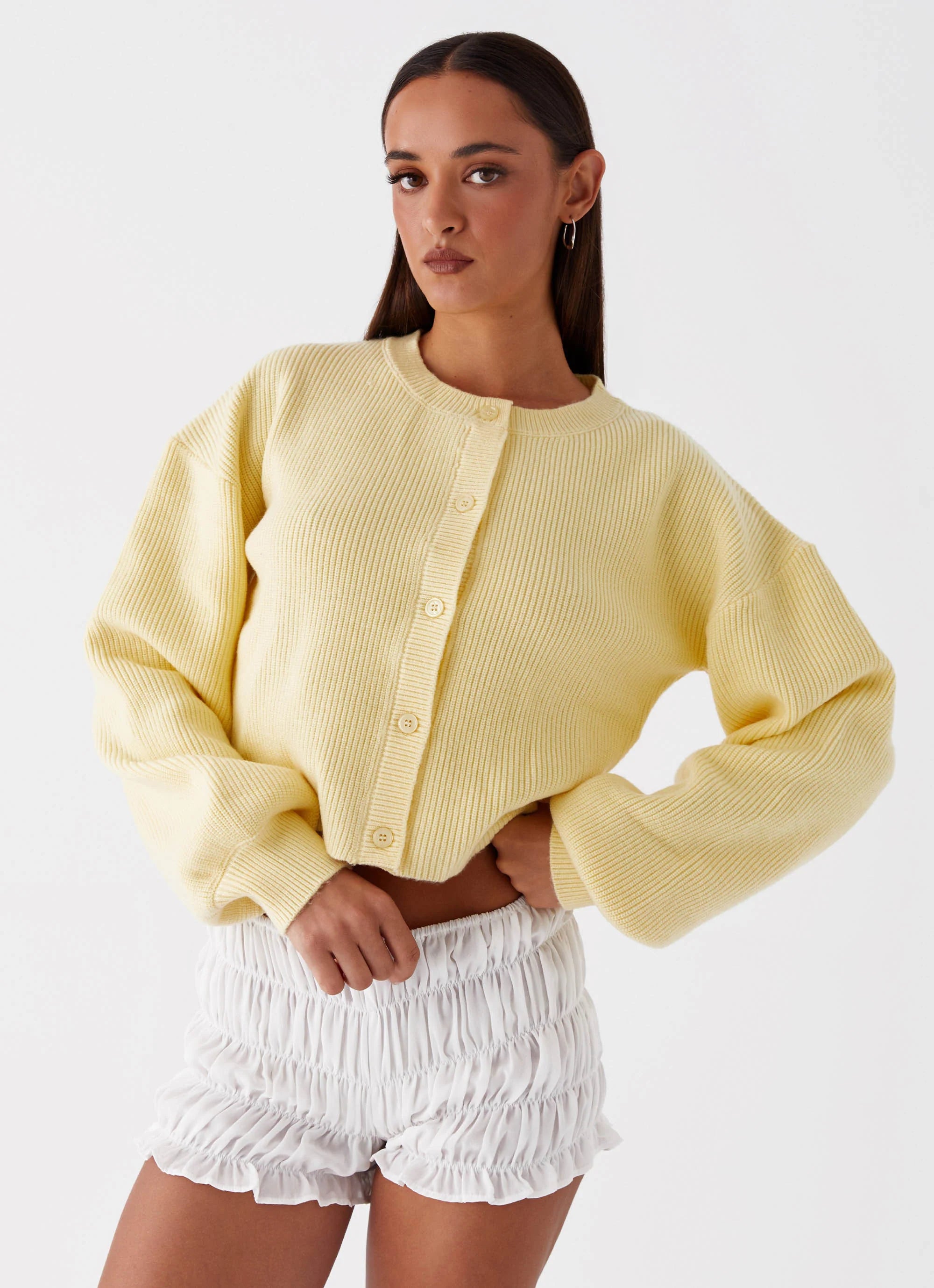 Daphne Knit Cardigan Butter Yellow