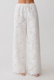 Tessa Broderie Straight Leg Pants White