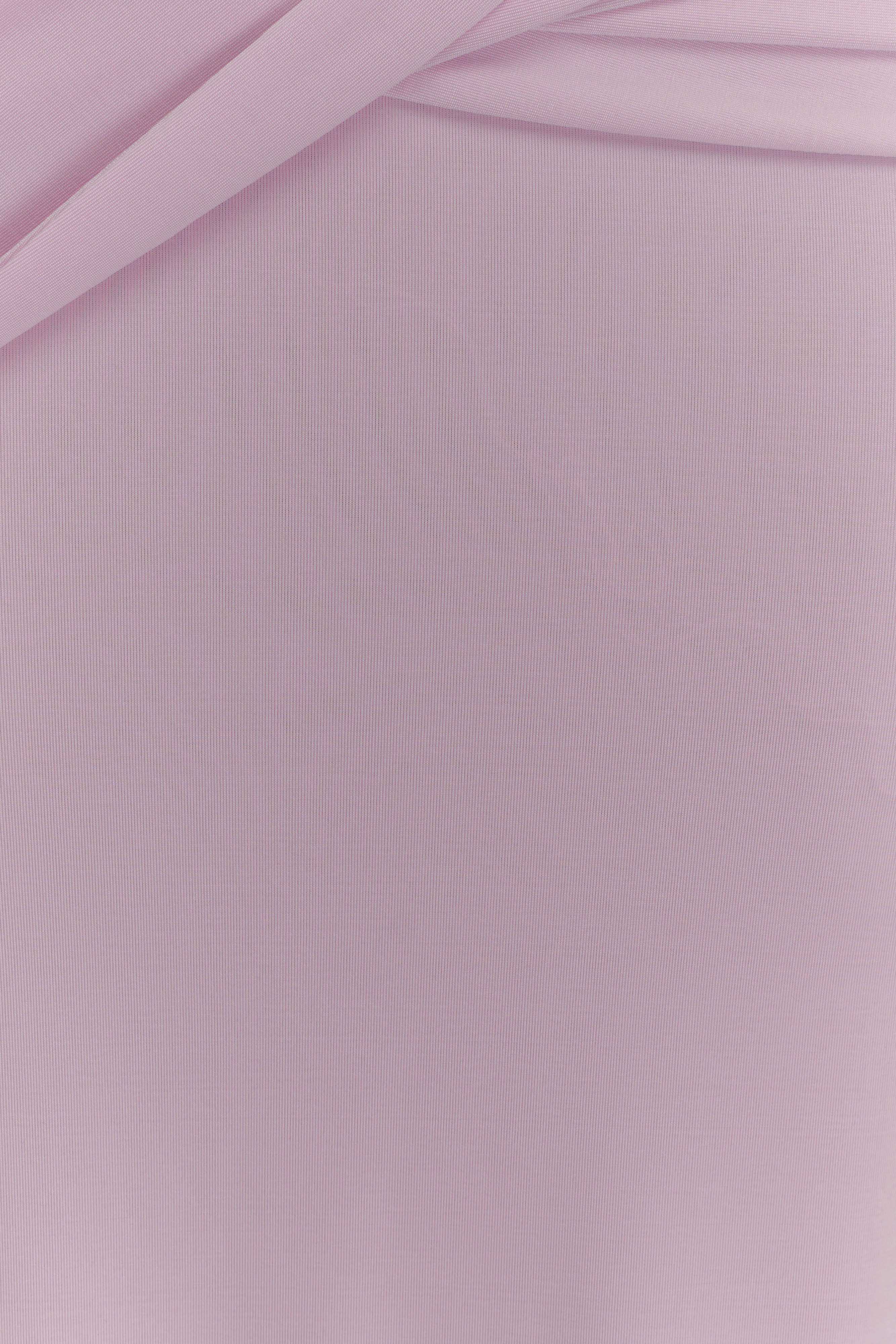 Henley Slinky Drape Maxi Dress Baby Pink