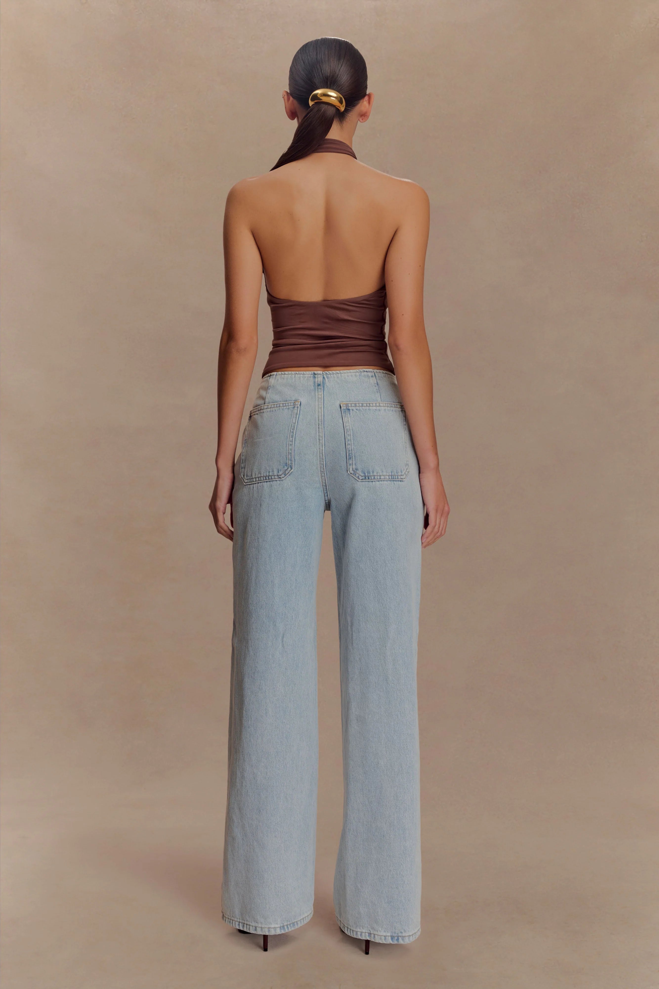 Mariposa Slinky Halter Top Chocolate