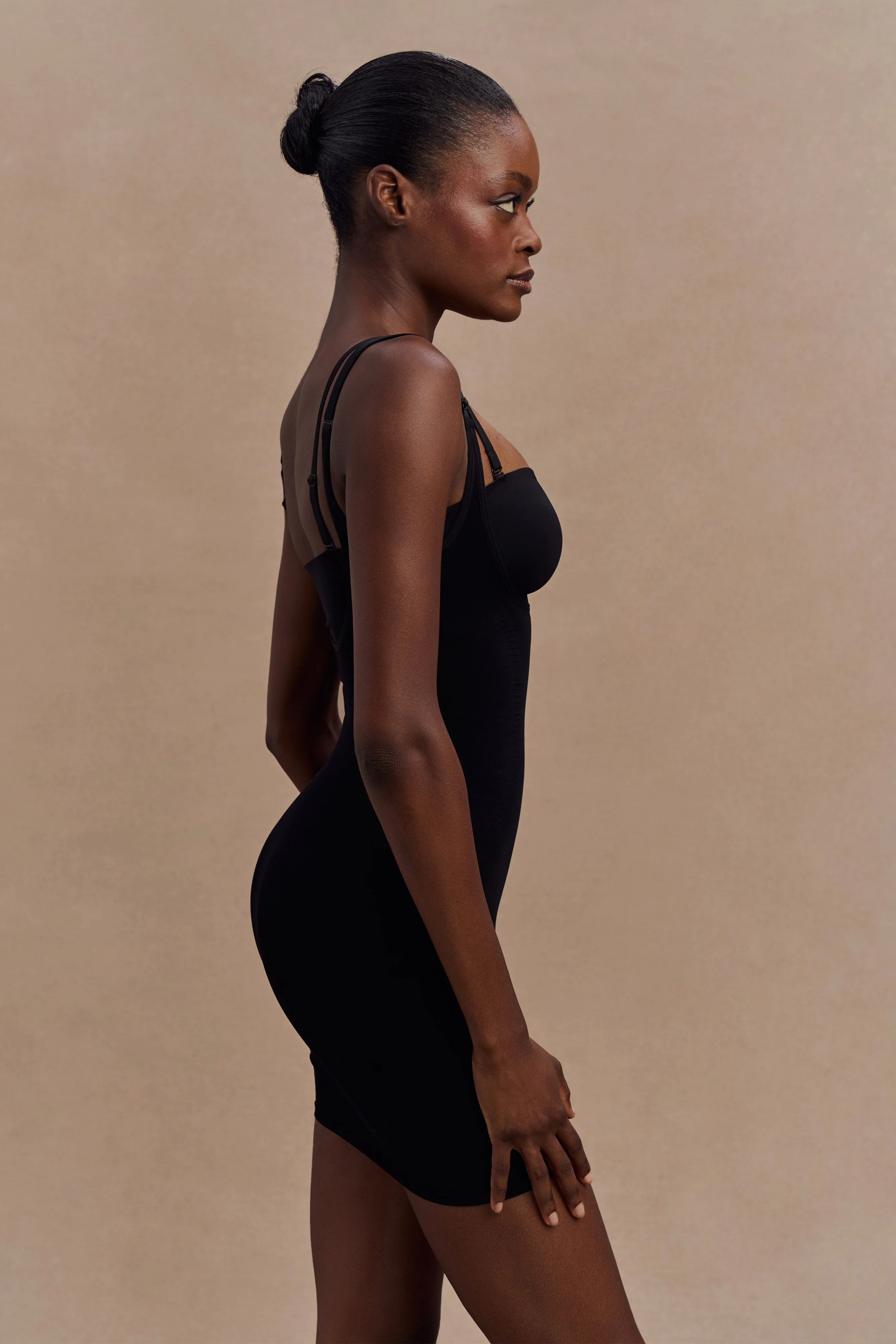 Jocelyn Backless Shapewear Mini Dress Black