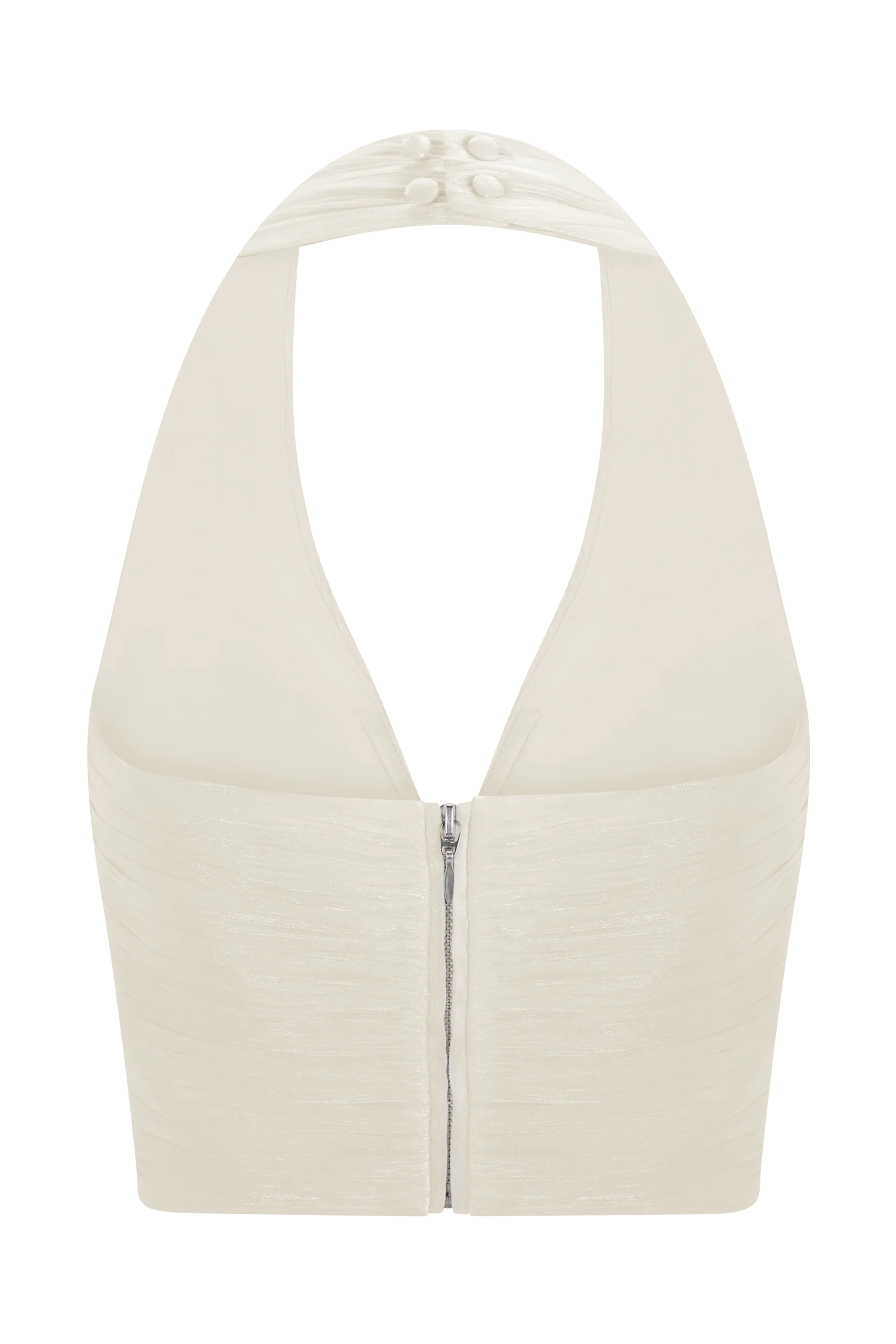Makena Gathered V Neck Top Opal White
