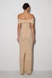 Phi Multi Wear Cowl Diamante Maxi Dress Gold