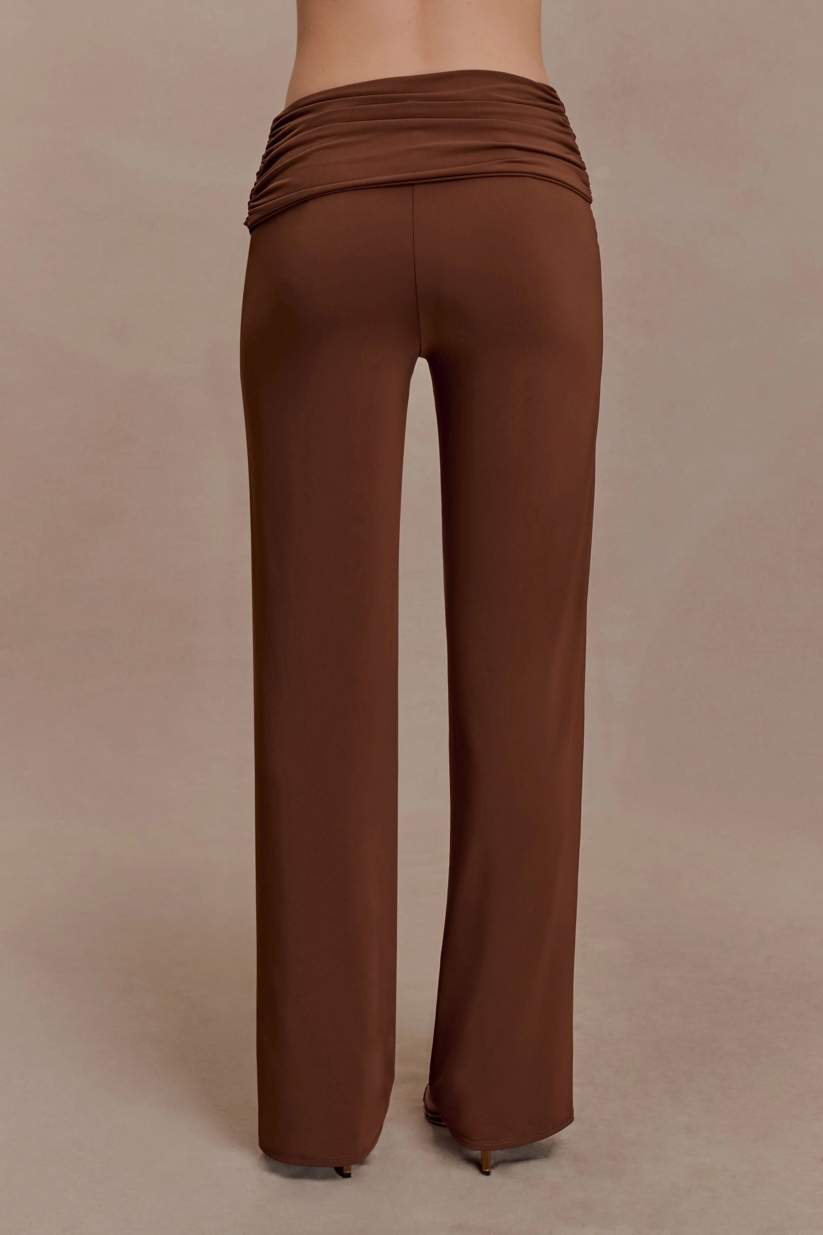 Lydia Slinky Straight Leg Pants Chocolate