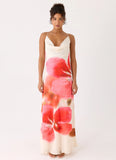 Samya Cowl Maxi Dress Porcelain Rose