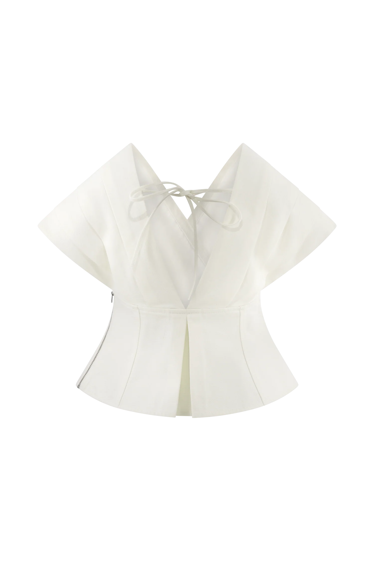 Rayne Off Shoulder Denim Top White
