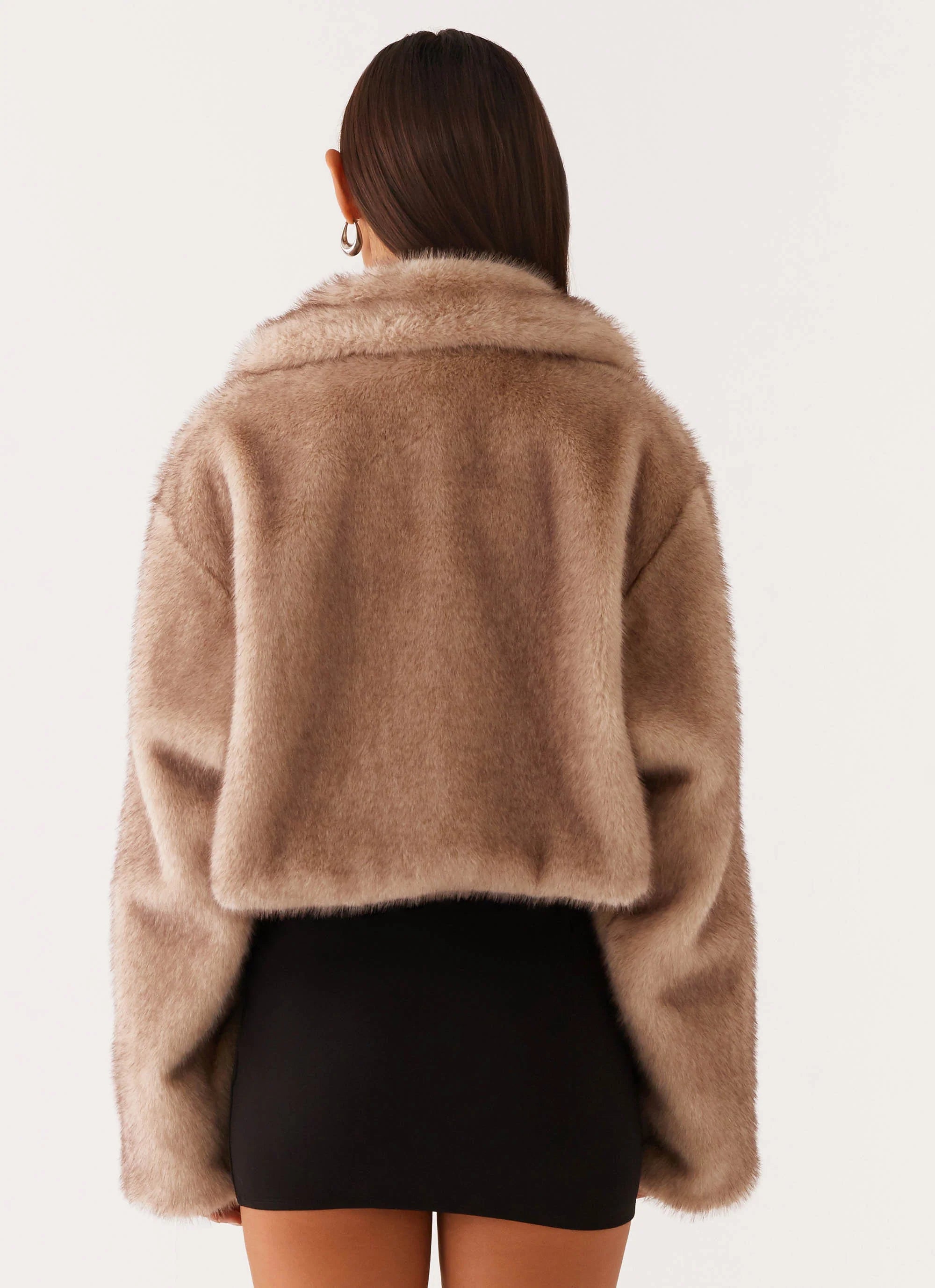 Yasmina Faux Fur Jacket Beige