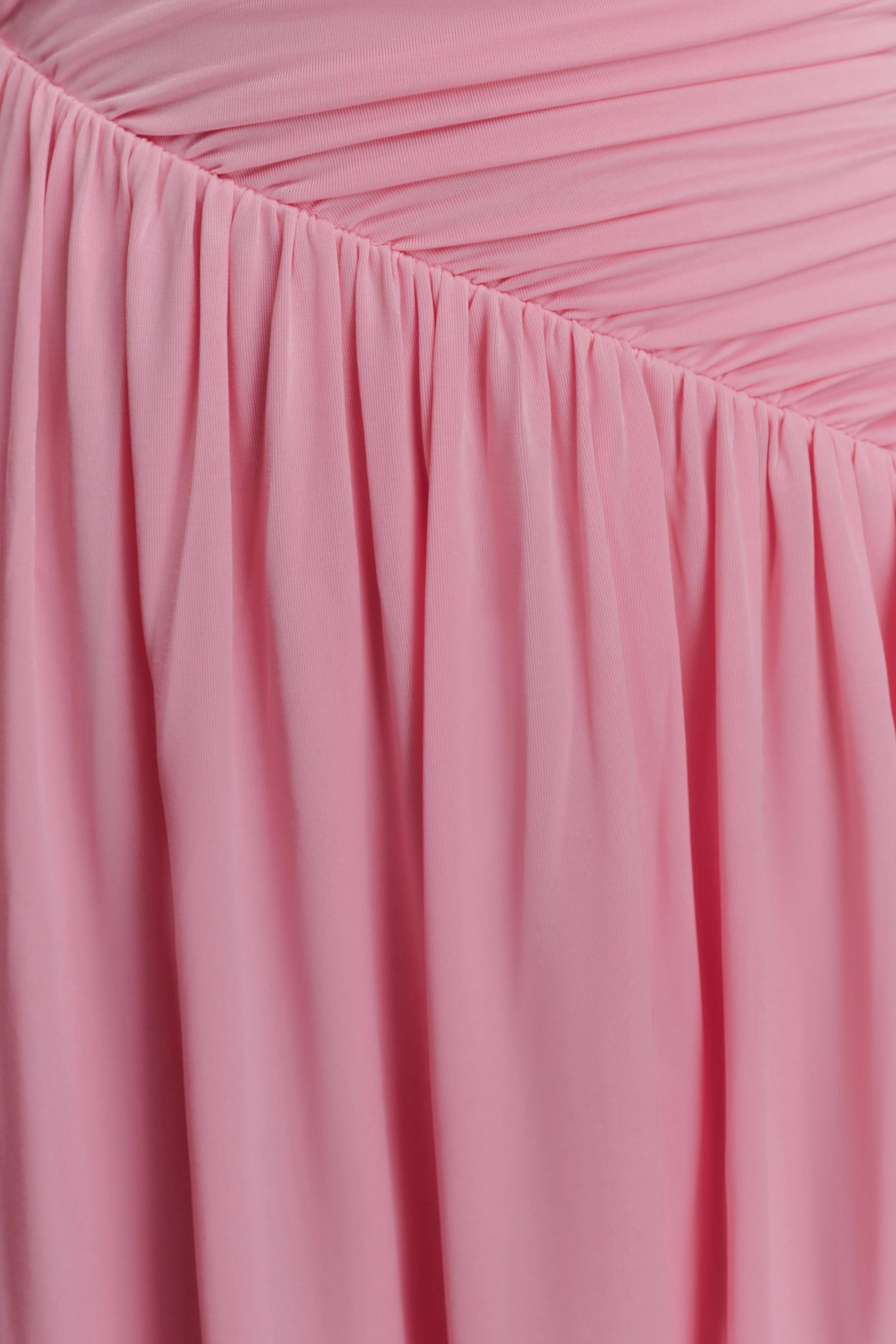 Ayeshya Slinky Asymmetric Maxi Dress Candy Pink