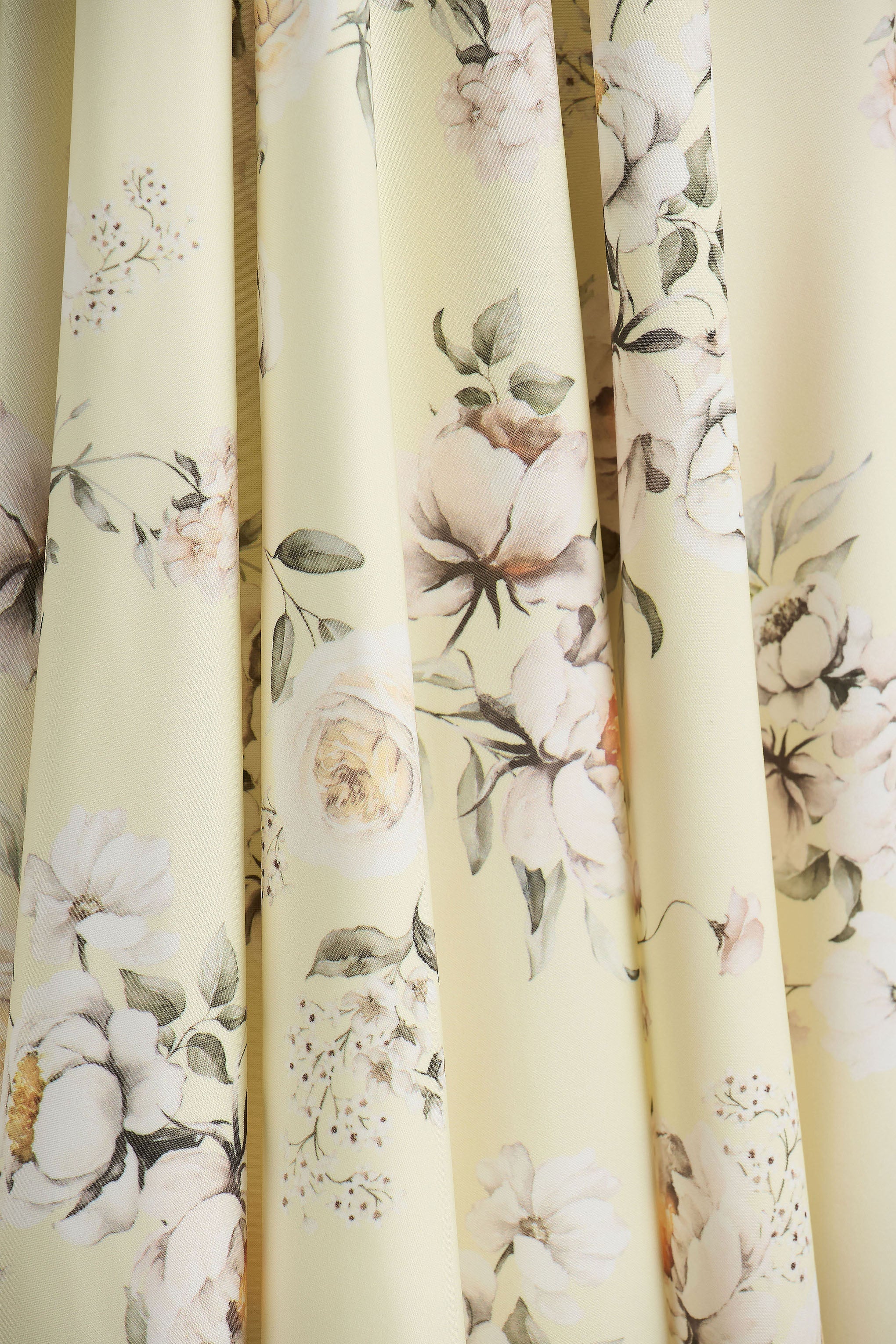 Lissa Lemon Floral Bouquet Print Square Neck Midi Dress