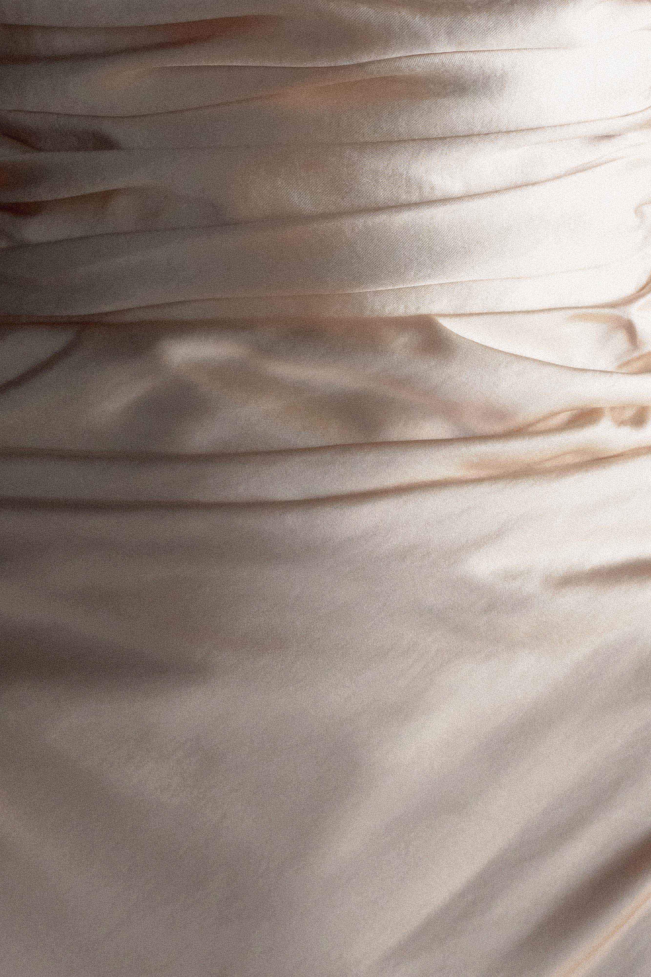 Cedar Strapless Satin Maxi Dress Blush Gold