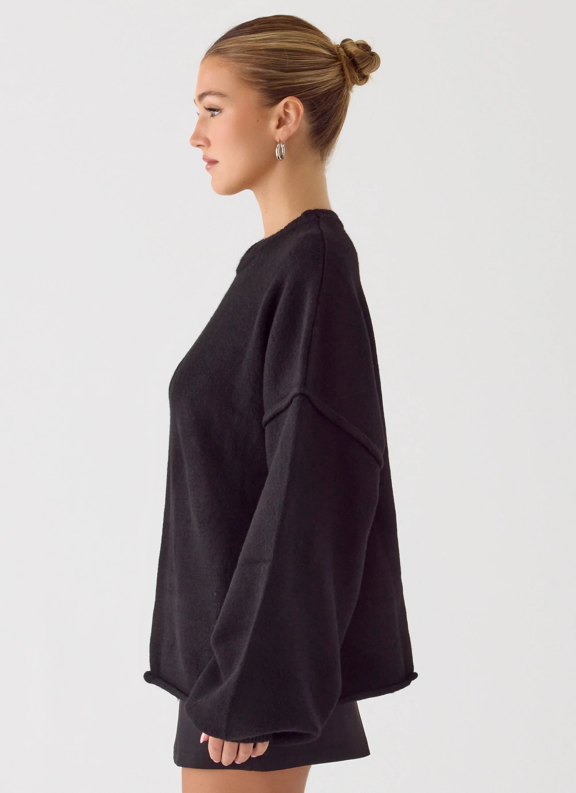 Jack Oversized Knit Sweater Black
