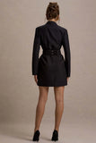Prized Black Tailored Blazer Mini Dress With Bow