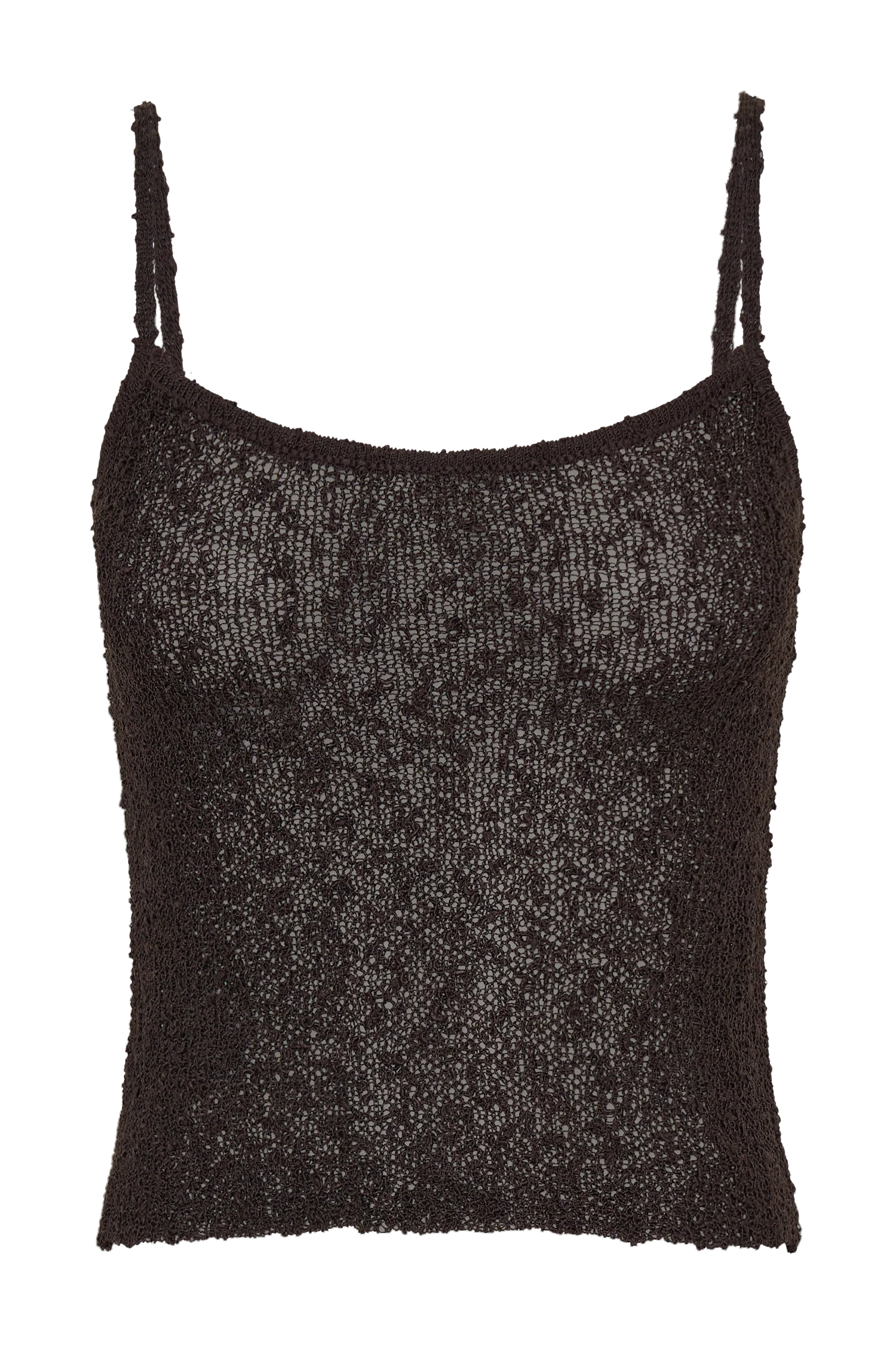 Mattais Boucle Knit Top Dark Chocolate