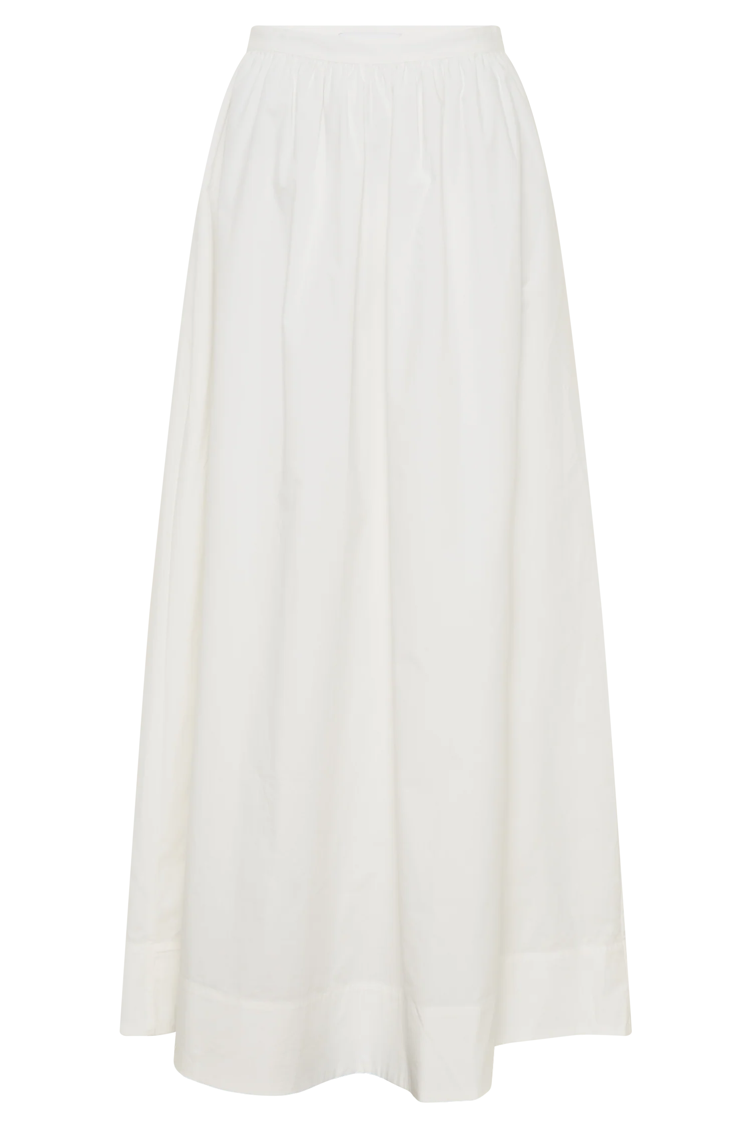 River Gathered Maxi Skirt White