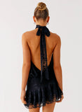 Willow Lace Mini Dress Black Lace
