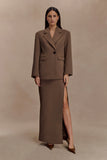 Cassie Column Maxi Skirt Cacao Brown