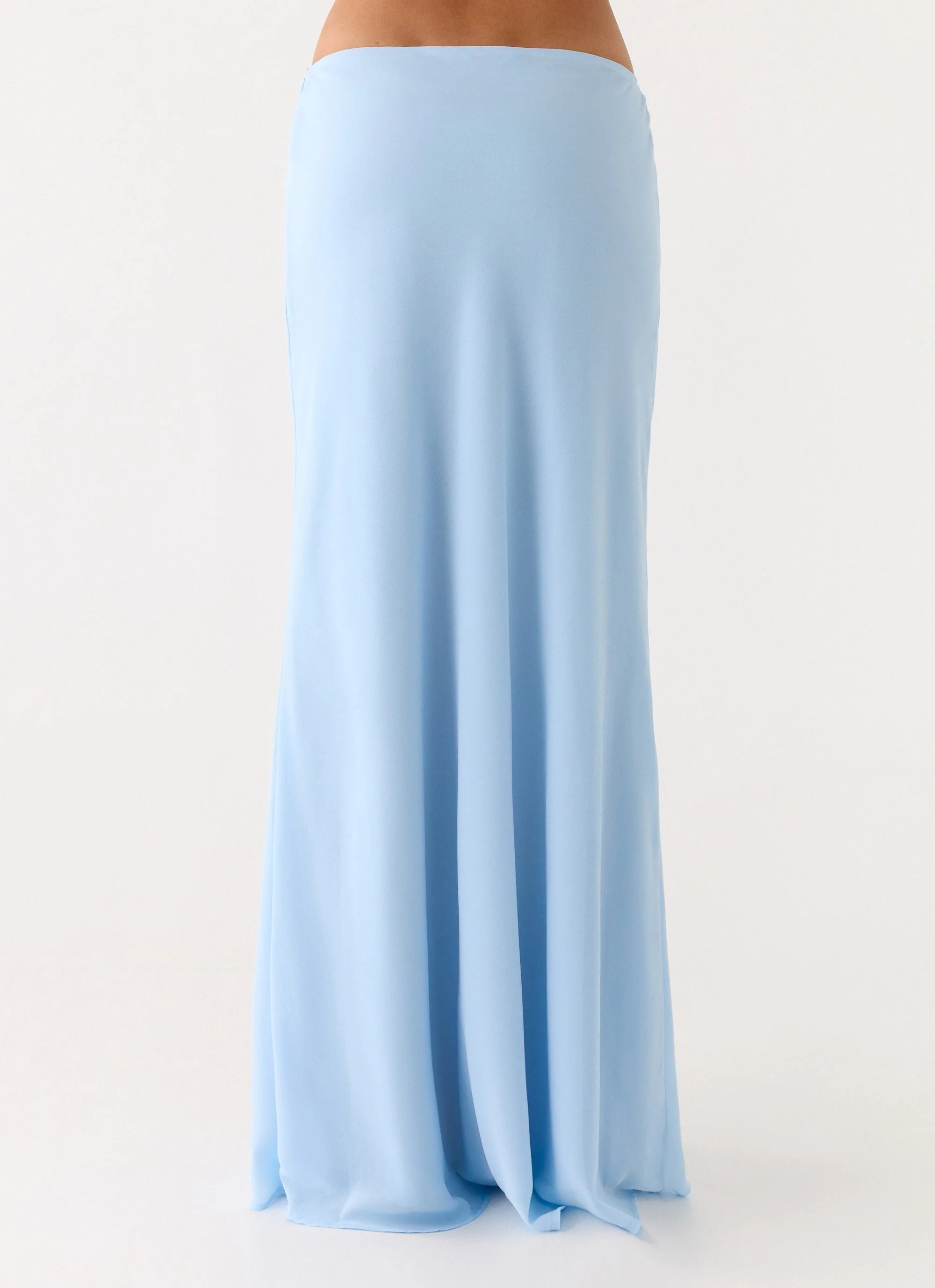 Star Girl Chiffon Maxi Skirt Blue