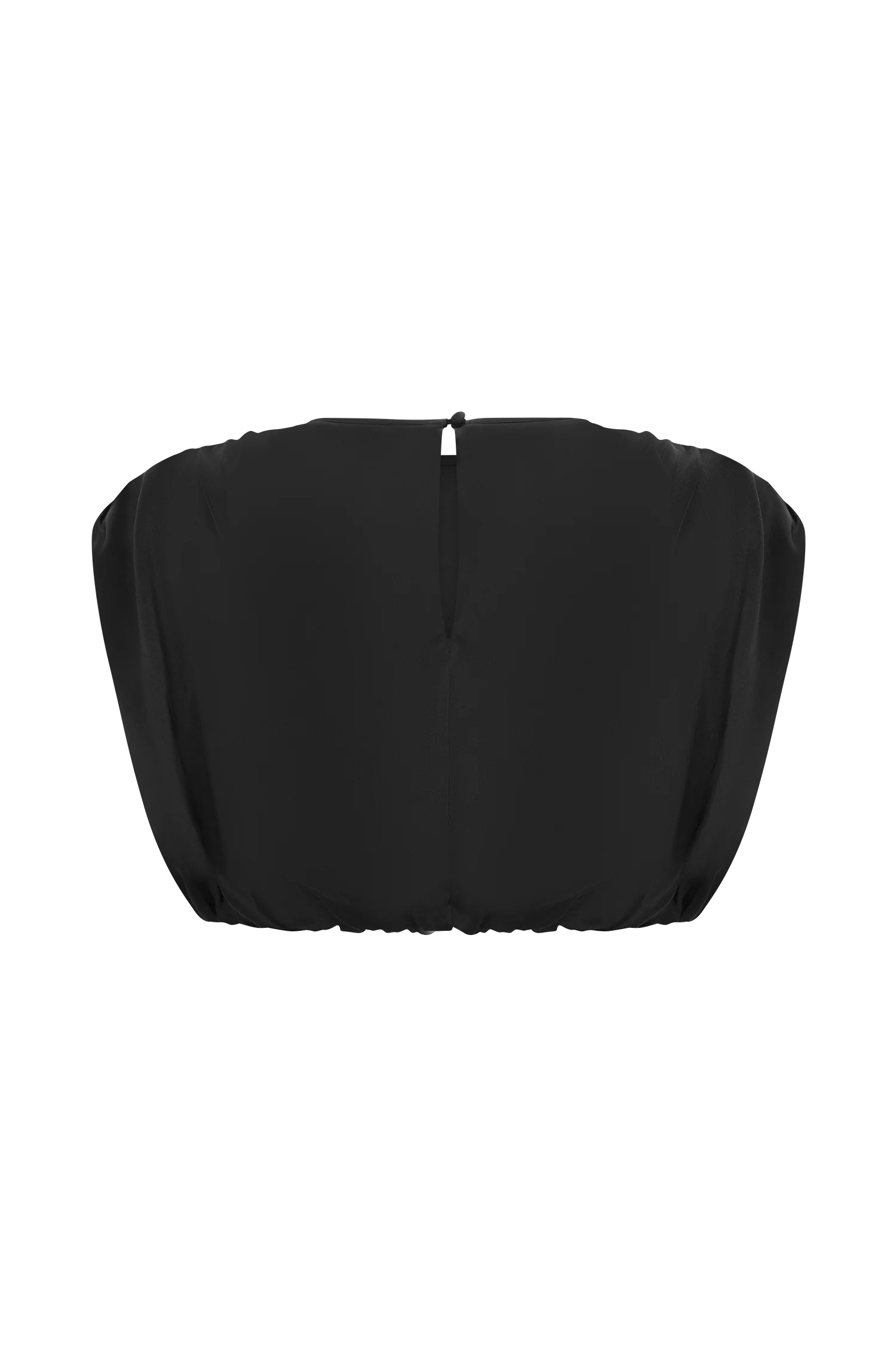 Zendaya Silk Crop Top Black